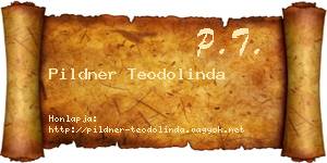 Pildner Teodolinda névjegykártya